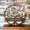 Personalized Family Tree Sign, Custom Wooden Family Name Wall Art, “Our Family” Sign, Laser Cut Home Decor, Mother’s Day Gift