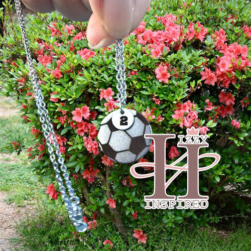 Custom Soccer Number Necklace – Personalized Soccer Ball Charm